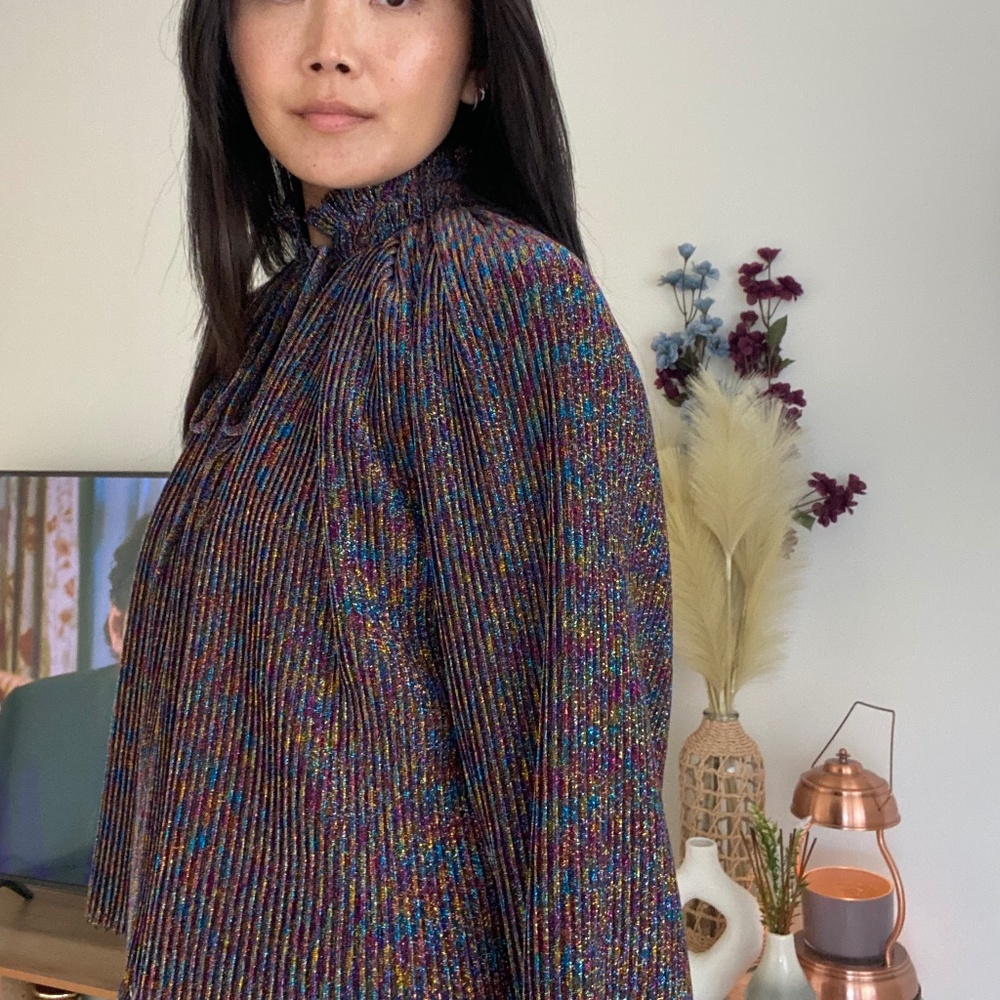 Ronny Kobo Metallic Blouse